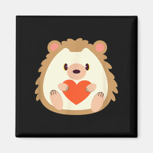 Hedgehog Valentines Day Heart Animals Lover Gift Magnet