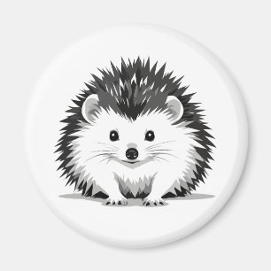 Hedgehog Vector Graphic Art Portrait Animal Spirit Magnet