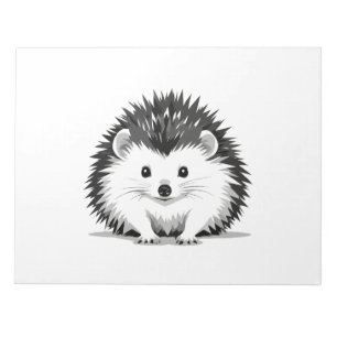 Hedgehog Vector Graphic Art Portrait Animal Spirit Notepad
