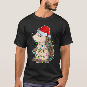 Hedgehog Wearing Santa Hat Xmas Hedgehog Lover Chr T-Shirt