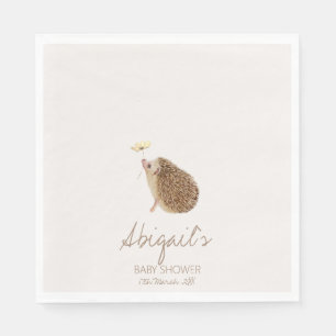 Hedgehog Woodland Forest Baby Shower Napkin