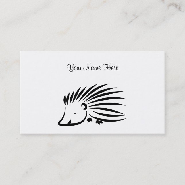 Hedgehog, Your Name Here Business Card (Front)