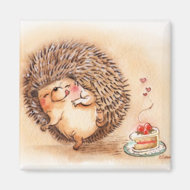 Hedgehog Yum Magnet (Front)