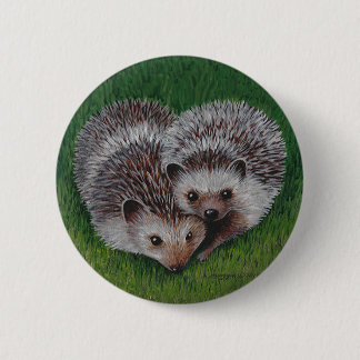 Hedgehogs 6 Cm Round Badge