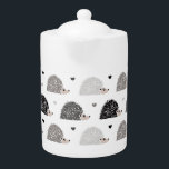 Hedgehogs and Hearts<br><div class="desc">Cute hedgehog and heart pattern. Grey, brown and white.</div>