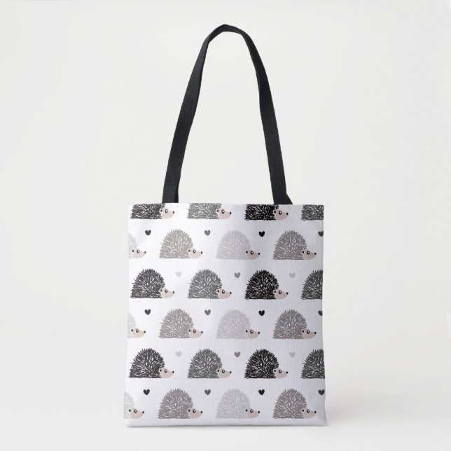 Hedgehogs and Hearts Tote Bag (Front)