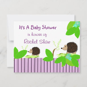 Hedgehogs Baby Shower Invitation