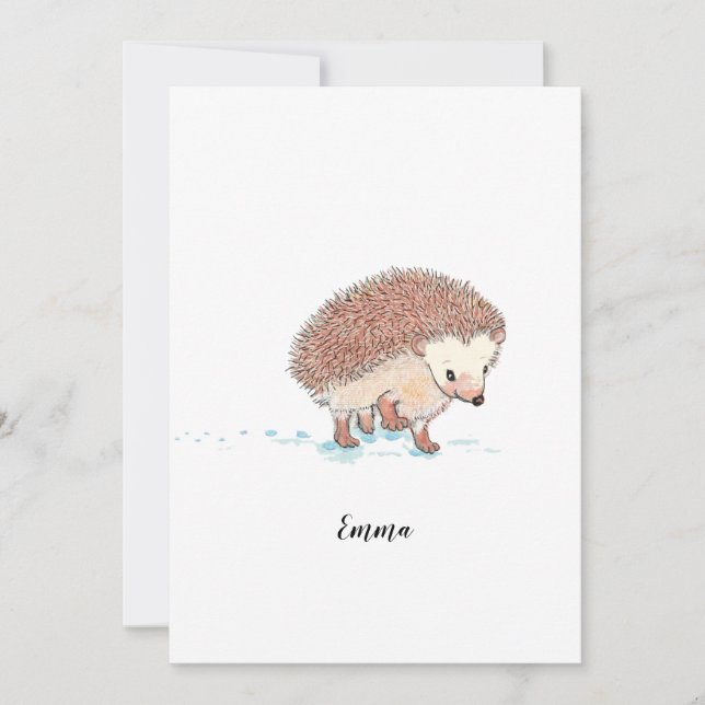 Hedgehog's Big Adventure  Invitation (Front)