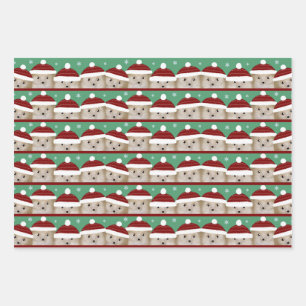 Hedgehogs Holiday Wrapping Paper Sheets
