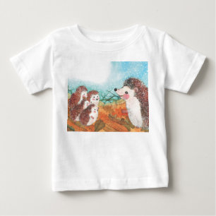 Hedgehogs Illustration Baby T-Shirt
