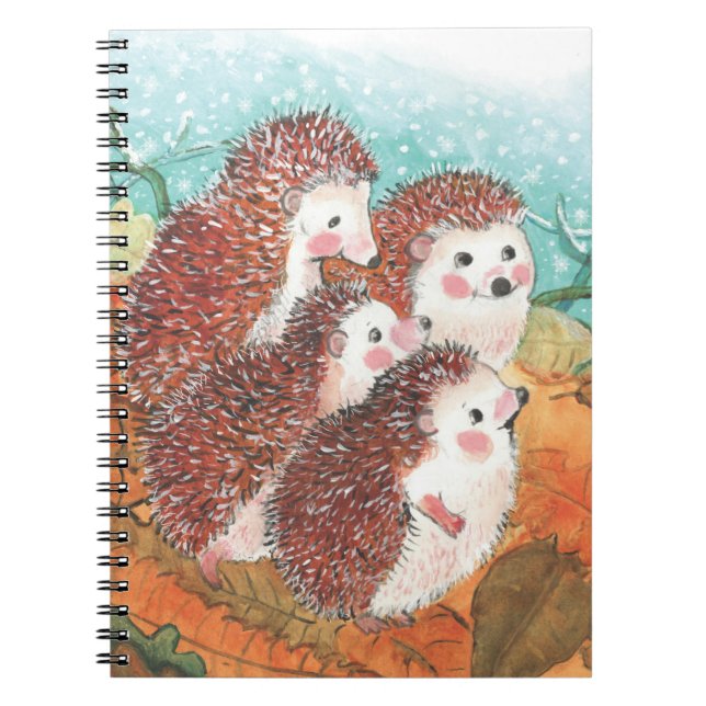 Hedgehogs Illustration  Notebook (Front)