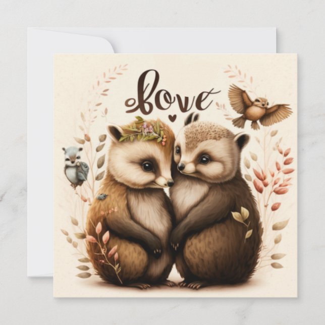  hedgehogs in love (Front)