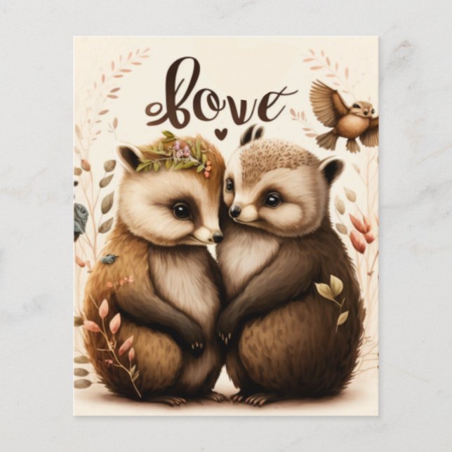  hedgehogs in love   (Front)