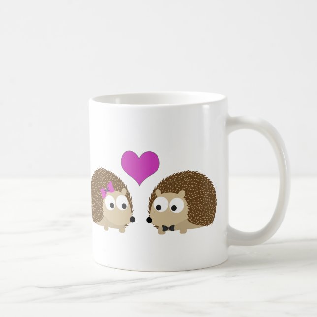 Hedgehogs in love coffee mug (Right)