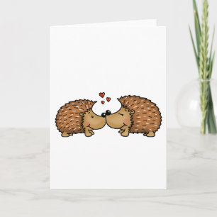 Hedgehogs in Love Holiday Card