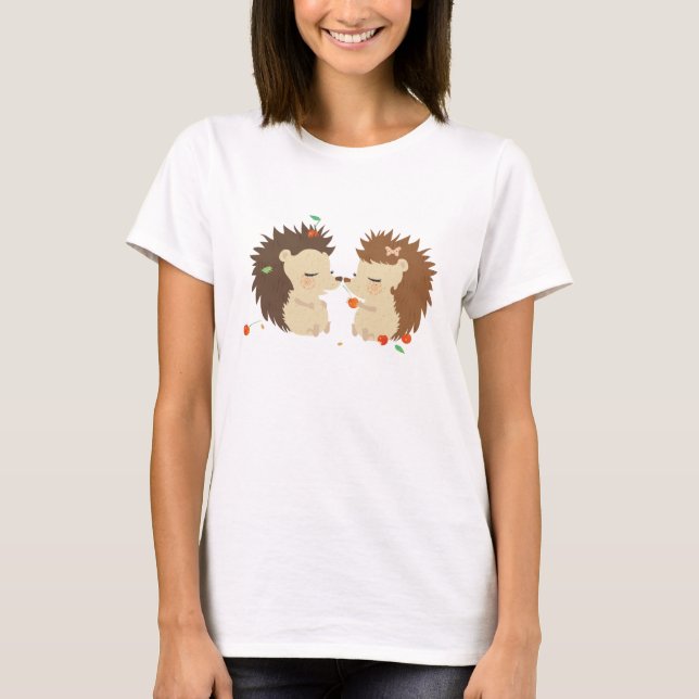 Hedgehogs Love WomanTshirt T-Shirt (Front)