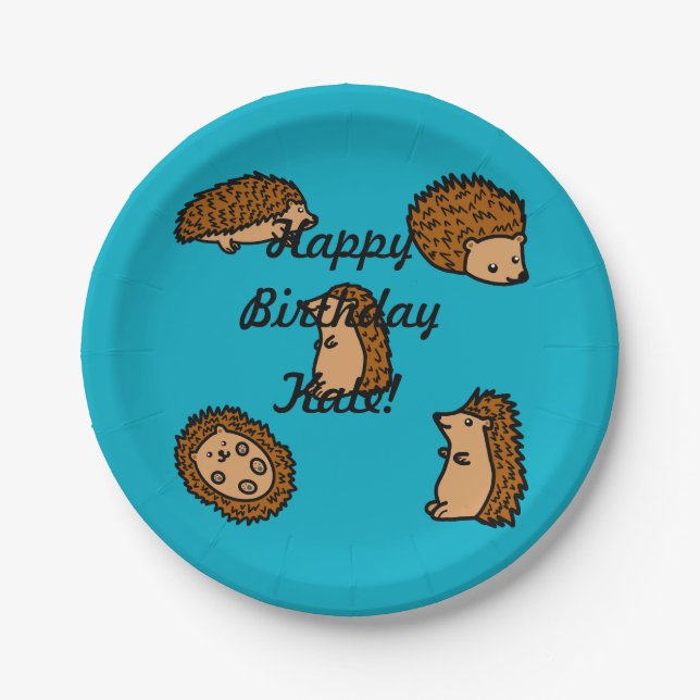 Hedgehogs Paper Plate (Front)