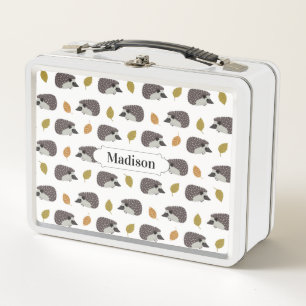 Hedgehogs Pattern custom name lunch boxes
