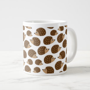 Hedgehogs seamless pattern (ver.6) large coffee mug