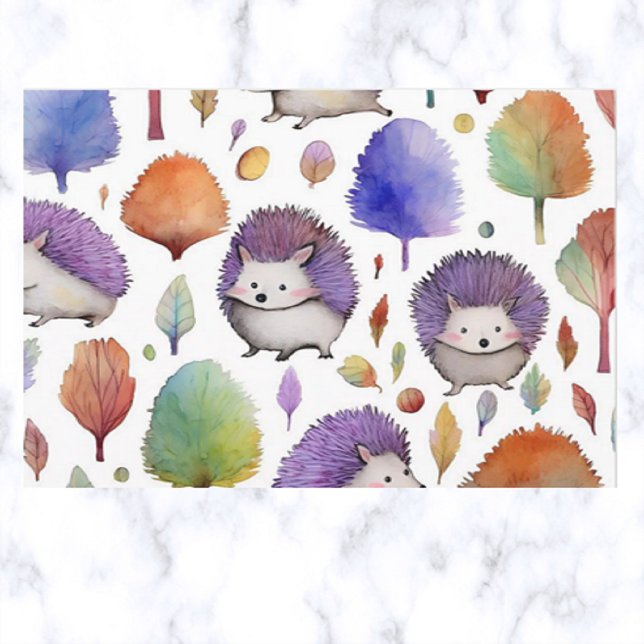 Hedgehogs Wrapping Paper Sheet (Creator Uploaded)