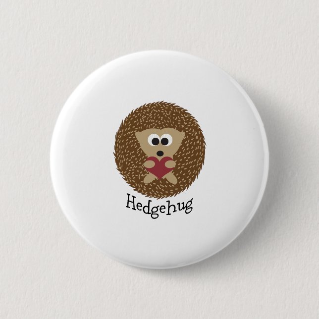 Hedgehug Hedgehog 6 Cm Round Badge (Front)
