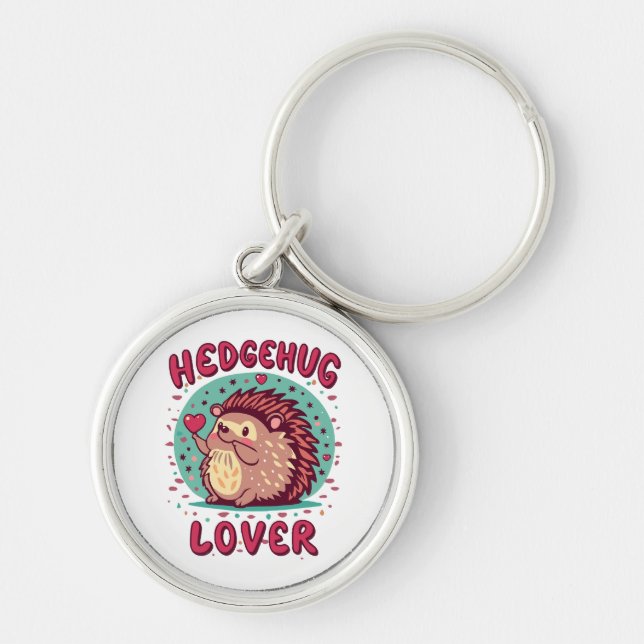 Hedgehug Lover Key Ring (Front)