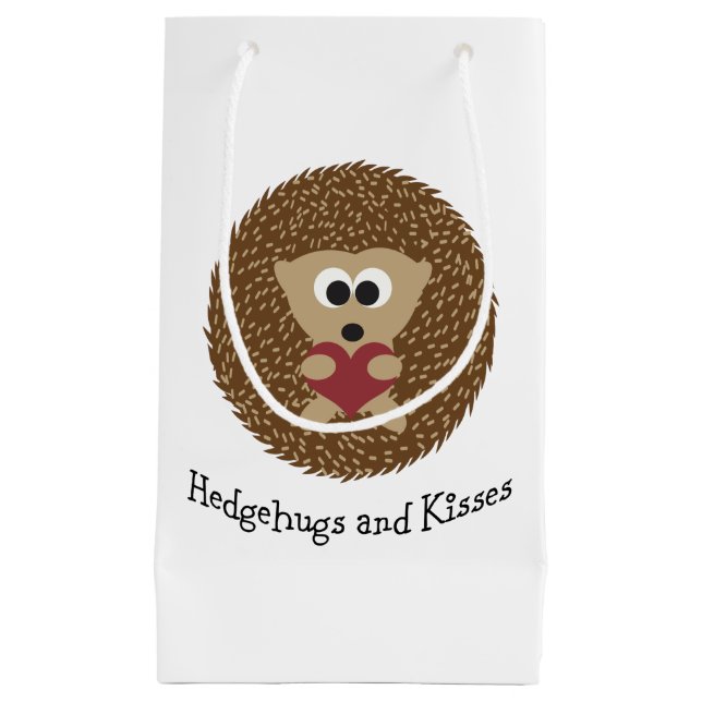 Hedgehugs and Kisses Hedgehog Small Gift Bag (Front)