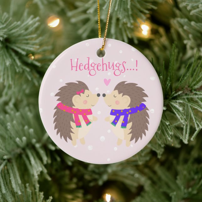Hedgehugs! Cute Hedgehog Christmas Ceramic Tree Decoration (Tree)