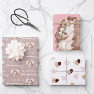 Hedgehugs For Mummy Wrapping Paper Sheets 