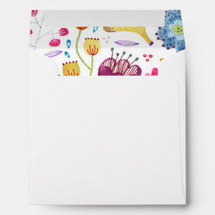 Hedgerow Flowers Watercolor Envelope
