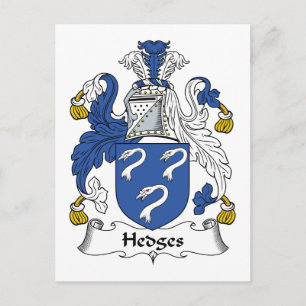 Hedges Family Crest Postcard