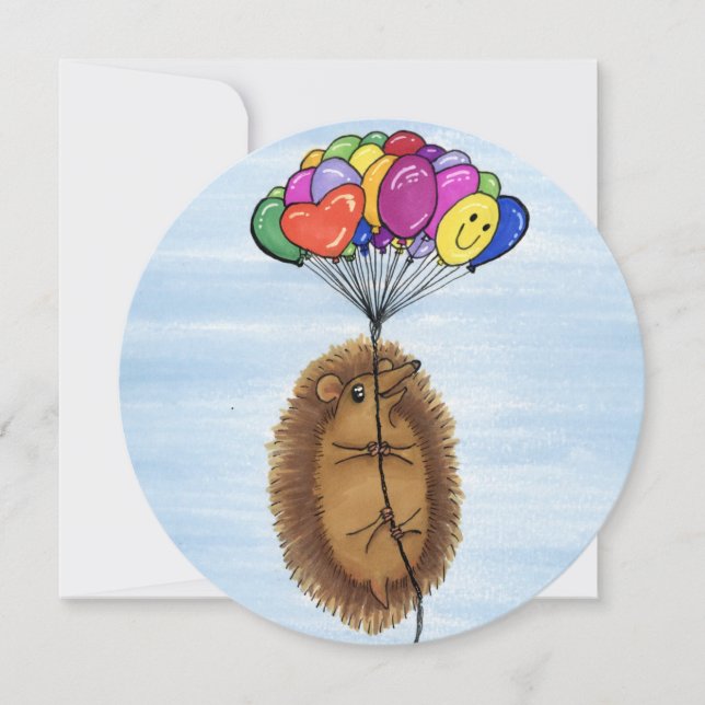 "Hedgie" Congrats/Birthday/Celebration Card (Front)