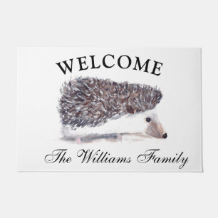 Hedgie Watercolor Hedgehog Animals Pet Cute Doormat