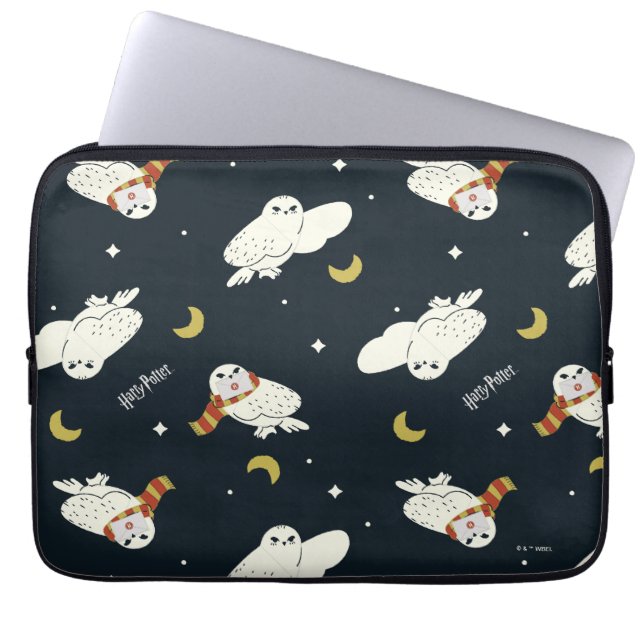 Hedwig Nighttime Moonlight Pattern Laptop Sleeve (Front)