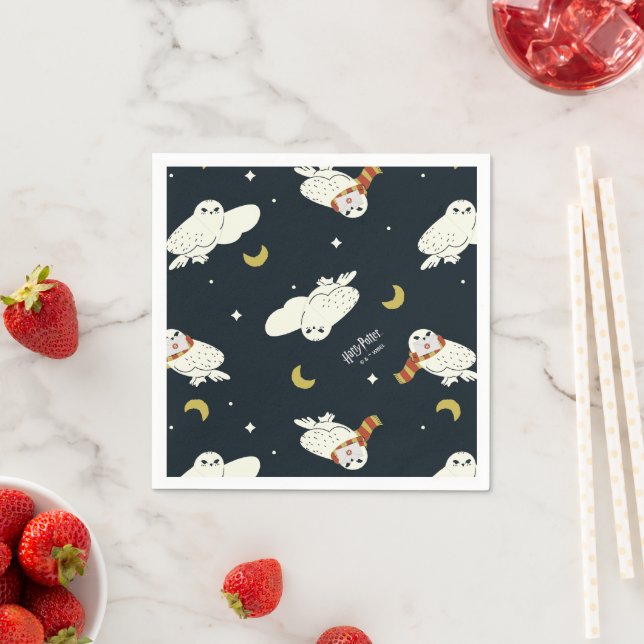 Hedwig Nighttime Moonlight Pattern Napkin (Insitu)