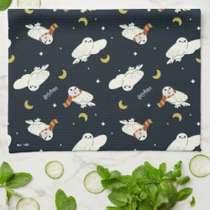 Hedwig Nighttime Moonlight Pattern Tea Towel