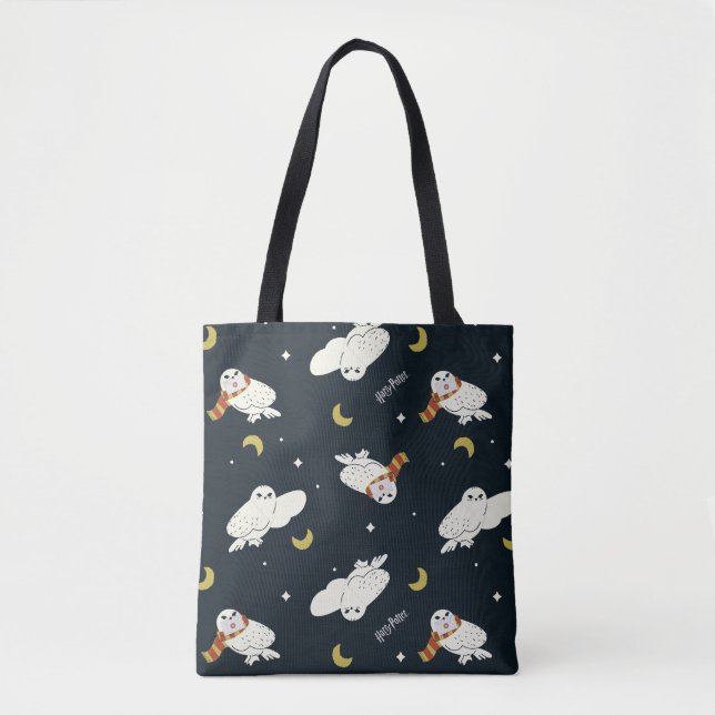Hedwig Nighttime Moonlight Pattern Tote Bag (Front)