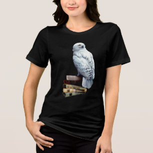 Hedwig on books Tri-Blend shirt