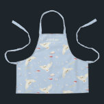 Hedwig Owl Post Letters and Books Pattern Apron<br><div class="desc">Add a touch of magical charm to your everyday essentials with this whimsical Hedwig pattern design. Featuring graceful Hedwigs soaring across a soft sky-blue background, this enchanting all-over print is accented with floating letters, open spellbooks, feathers, and tiny sparkling stars. The light, airy color palette and playful illustrations create a...</div>
