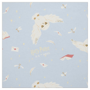 Hedwig Owl Post Letters and Books Pattern Fabric