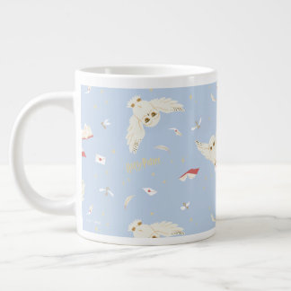 Hedwig Owl Post Letters and Books Pattern Large Coffee Mug