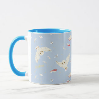 Hedwig Owl Post Letters and Books Pattern Mug