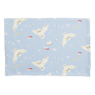 Hedwig Owl Post Letters and Books Pattern Pillowcase