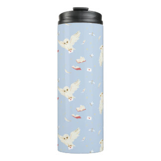 Hedwig Owl Post Letters and Books Pattern Thermal Tumbler