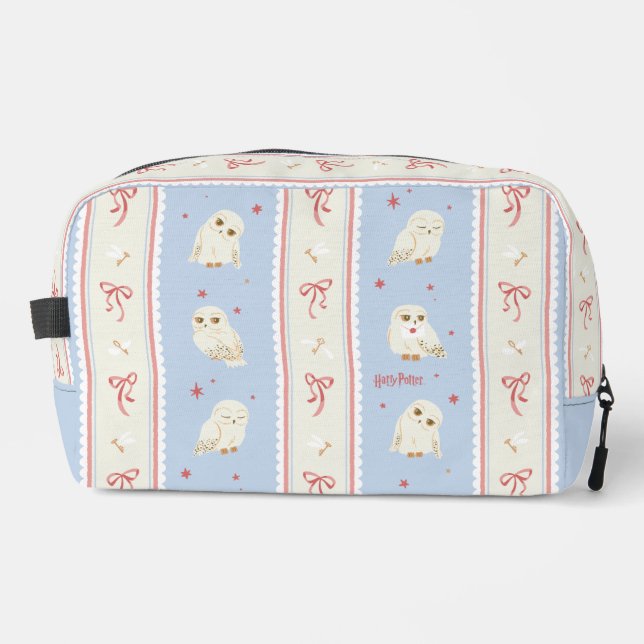 Hedwig Owl Post Stripe Pattern Dopp Kit (Front)