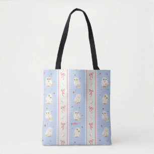 Hedwig Owl Post Stripe Pattern Tote Bag