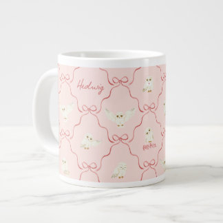 Hedwig Pink Ribbon Pattern Large Coffee Mug