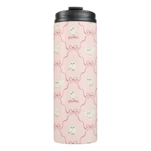 Hedwig Pink Ribbon Pattern Thermal Tumbler