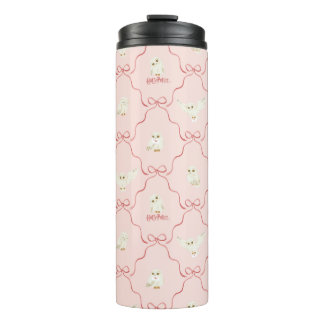 Hedwig Pink Ribbon Pattern Thermal Tumbler