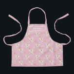 Hedwig Pink Solstice Pattern Apron<br><div class="desc">Sweet, celestial, and full of wizarding charm, this enchanting Hedwig pattern design brings a dreamy touch of magic to any product. Featuring graceful Hedwigs delivering golden-sealed letters, this whimsical print is scattered with crescent moons, glowing suns, and delicate constellation details across a soft blush background. The light pastel palette and...</div>